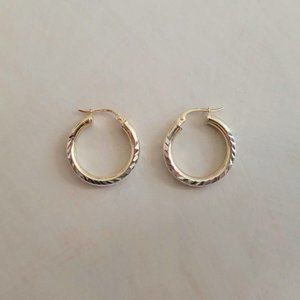 .925 Gold-Plated Sterling Silver Hoops